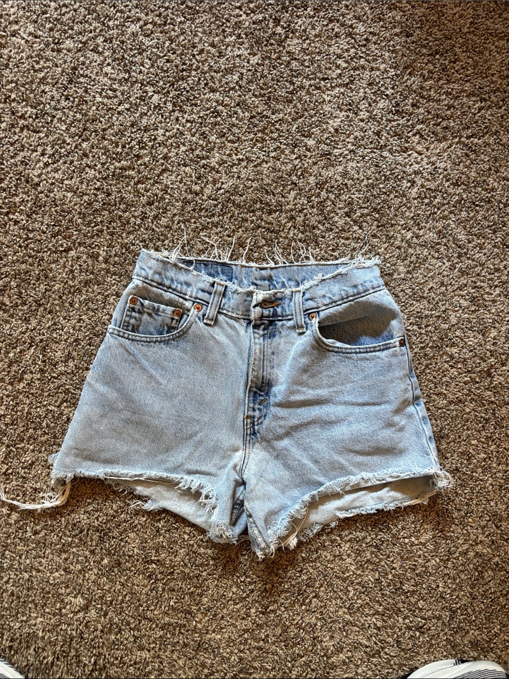 Levi High-Waist Light Blue Denim Cutoff Shorts